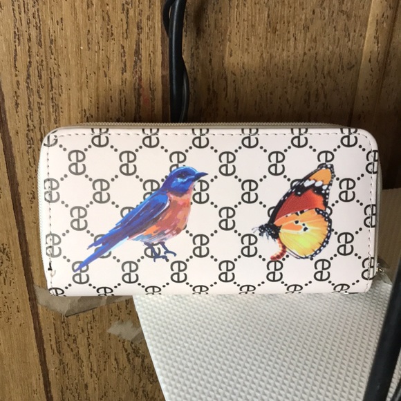 Butterfly and Bird Wristlet Wallet - Picture 14 of 14